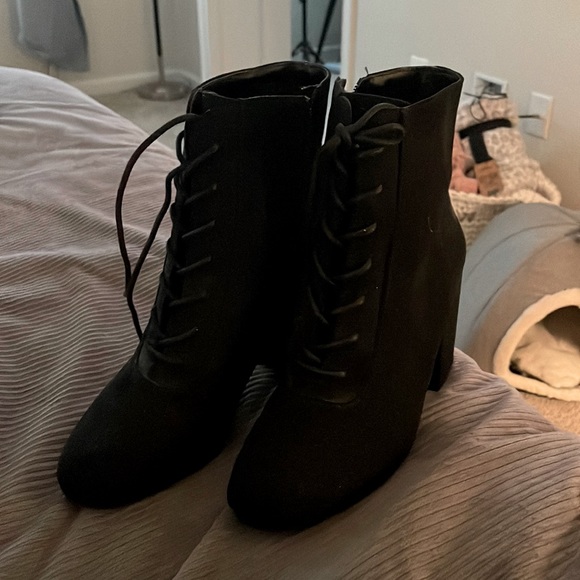 a new day Shoes - A New Day booties with zip up inner closure and lace up front detail!